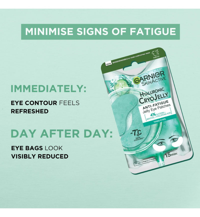 Garnier Cryo Jelly anti-fatigue eye patches (British brand)