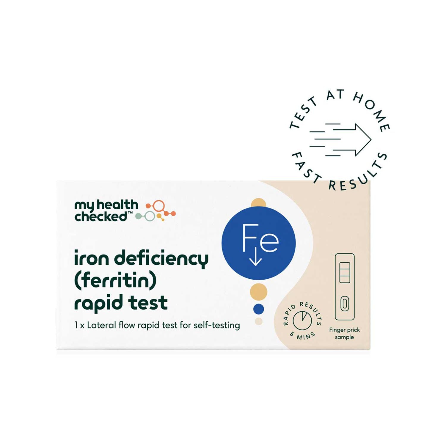 MyHealthChecked iron deficiency ferritin rapid test (British brand)