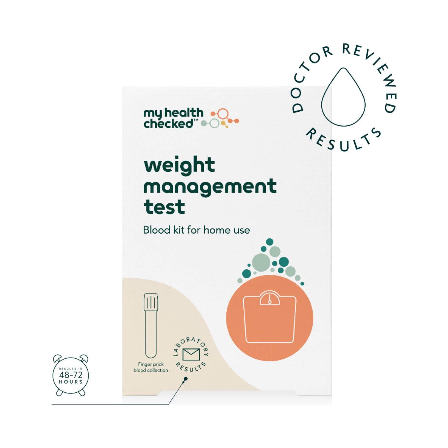 MyHealthChecked weight management blood test kit, imported from the UK