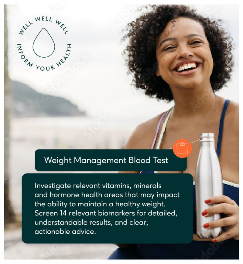 MyHealthChecked weight management blood test kit, imported from the UK