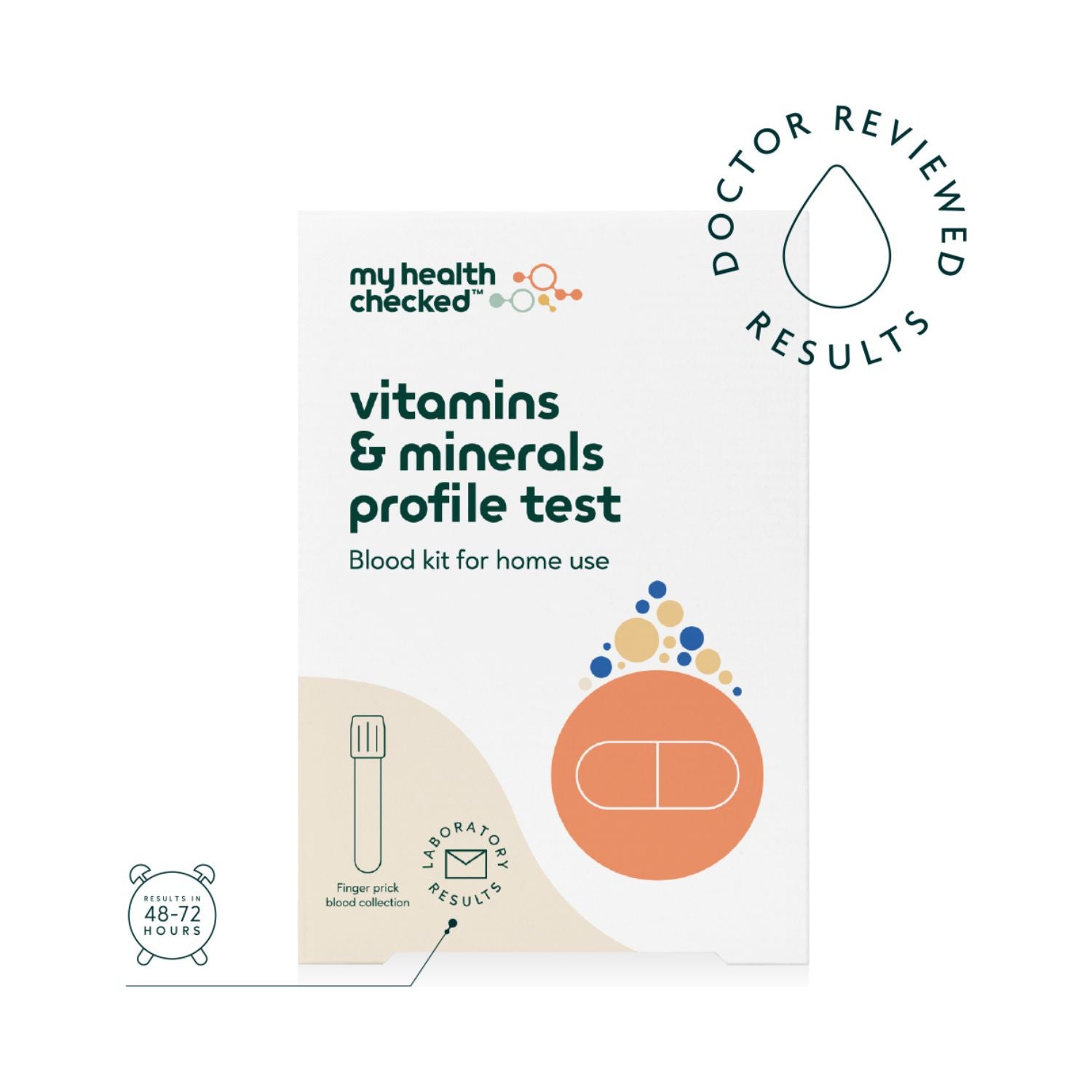 MyHealthChecked blood test kit, imported from the UK