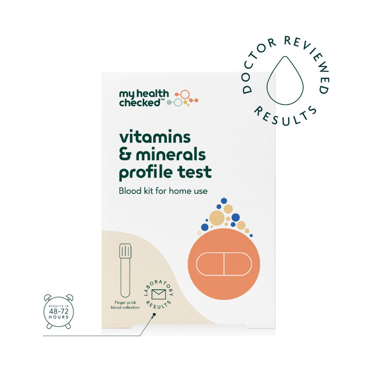 MyHealthChecked blood test kit, imported from the UK