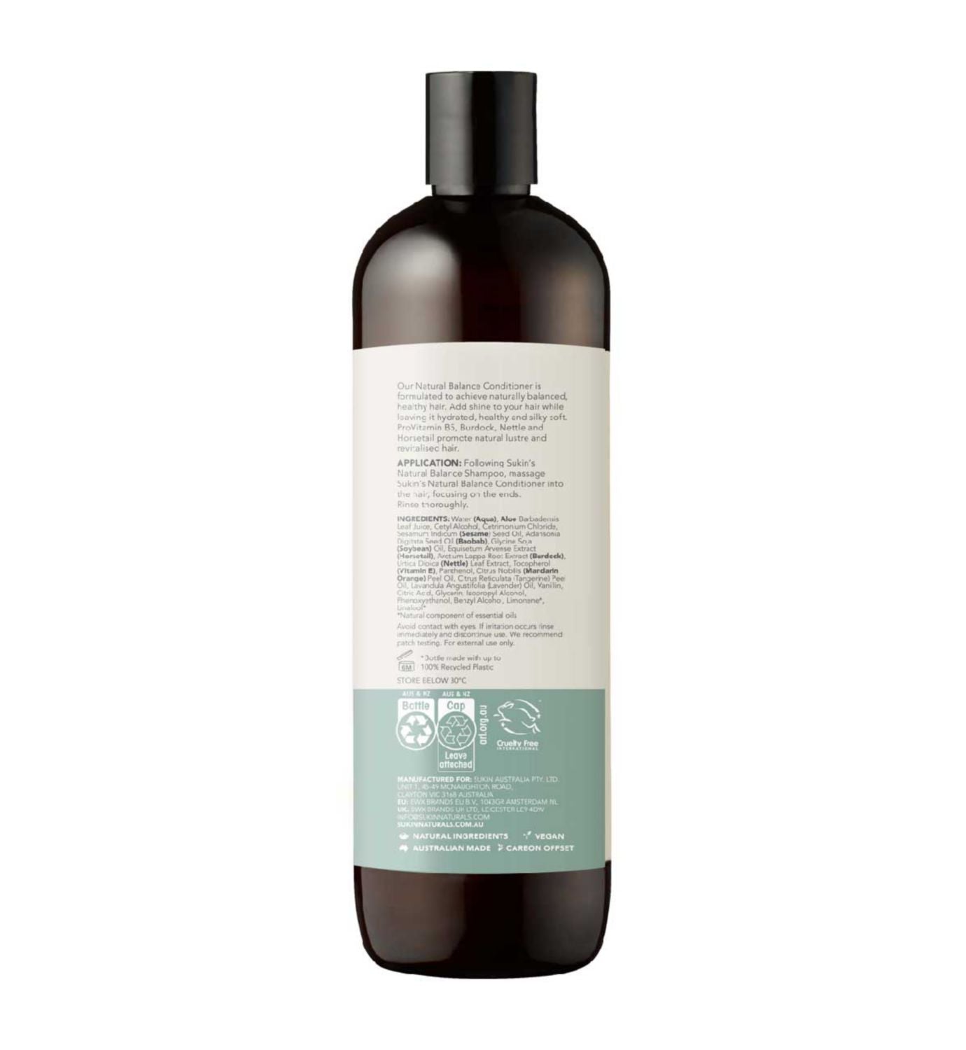 Sukin Natural Balance conditioner 500ml - British product