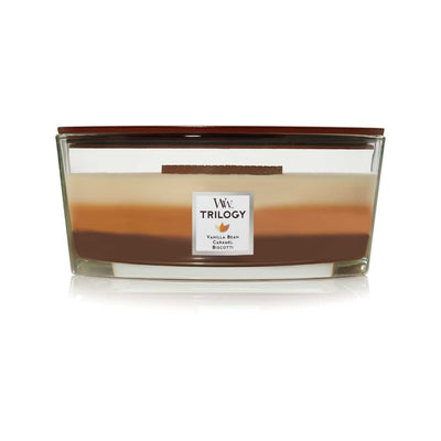 Boots Woodwick Ellipse Candle Trilogy Café Sweets Wooden Wick Soy Candle 453g- Buy online at McGrocer