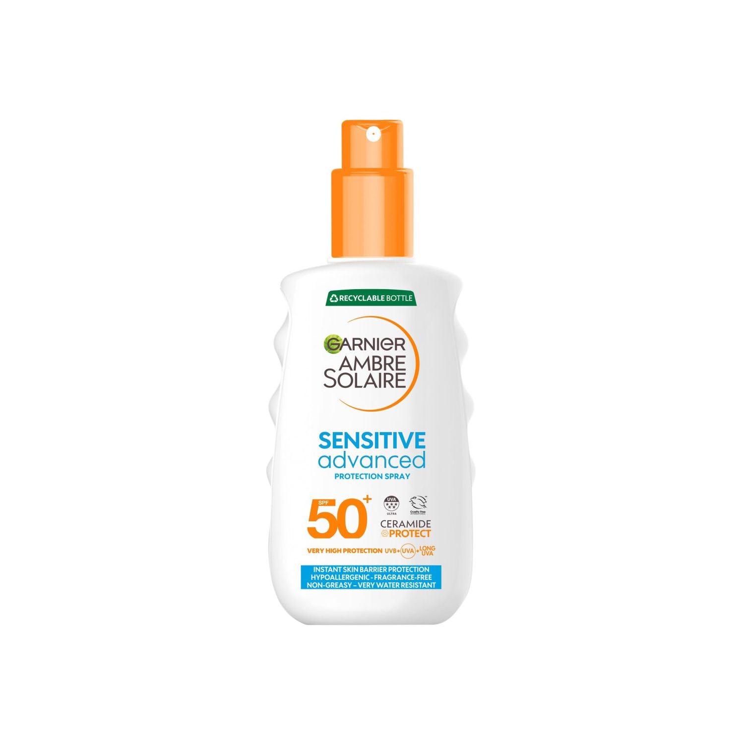 Garnier SPF50+ sensitive sun cream spray 150ml, UK version