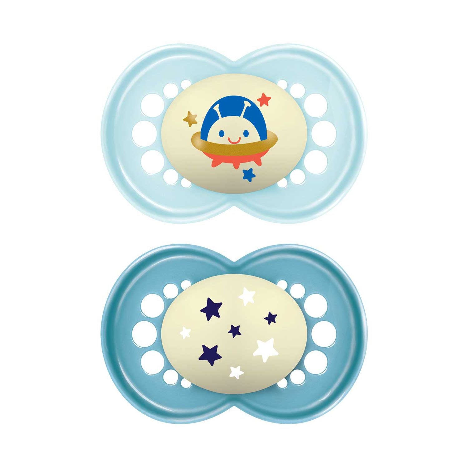 MAM Night Astro soother 2 Pack - British product