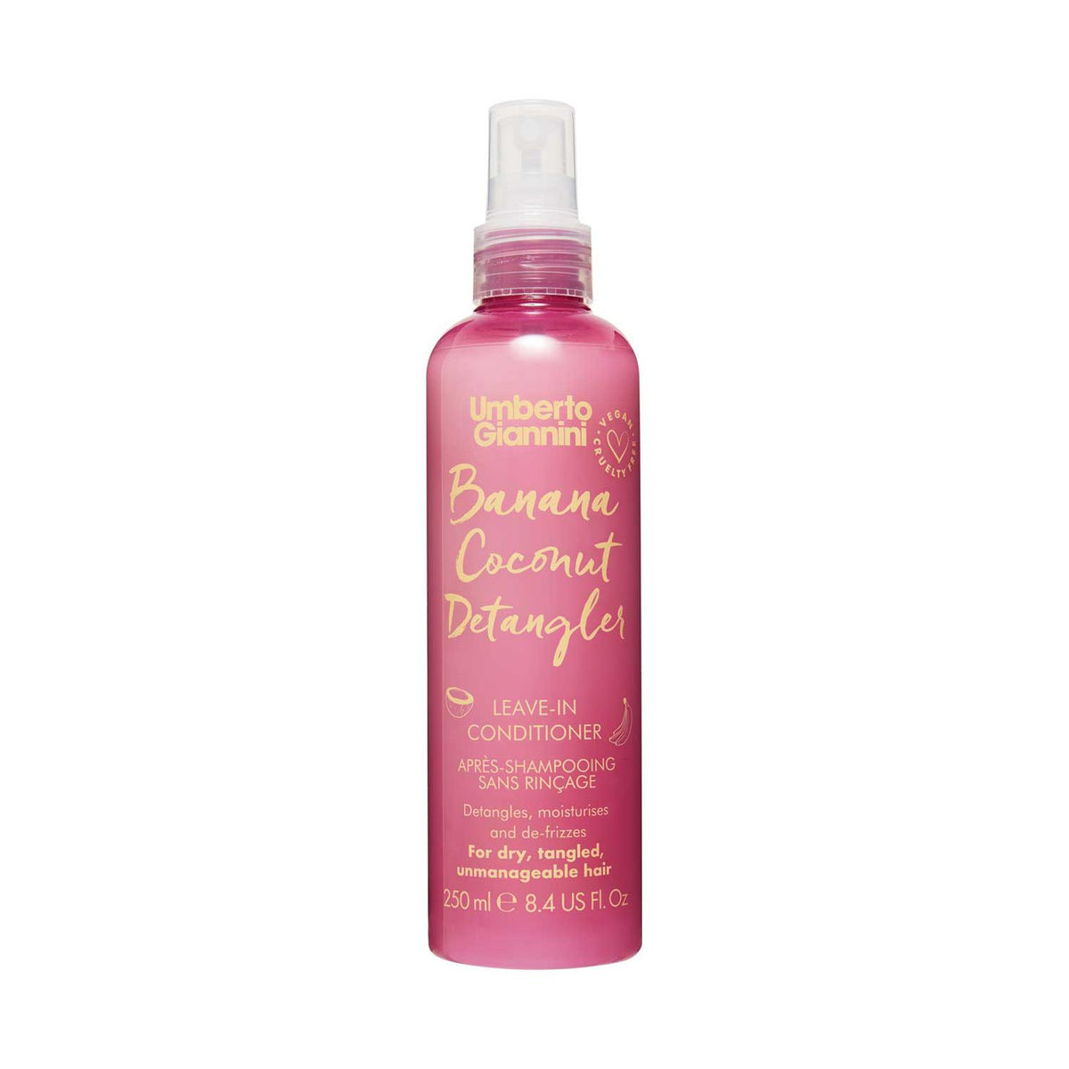 Umberto Giannini banana coconut detangler 250ml, UK version