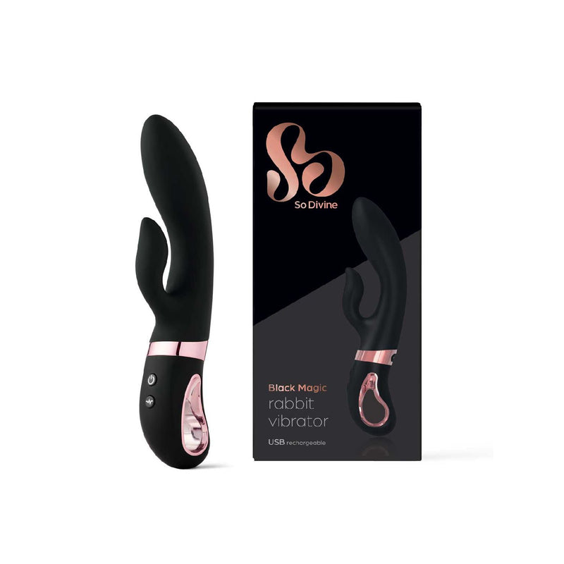 So Divine Black Magic Rabbit Vibrator silicone toy - British product