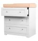 Tutti Bambini Rio Chest Changer Dove Grey Oak, imported from the UK