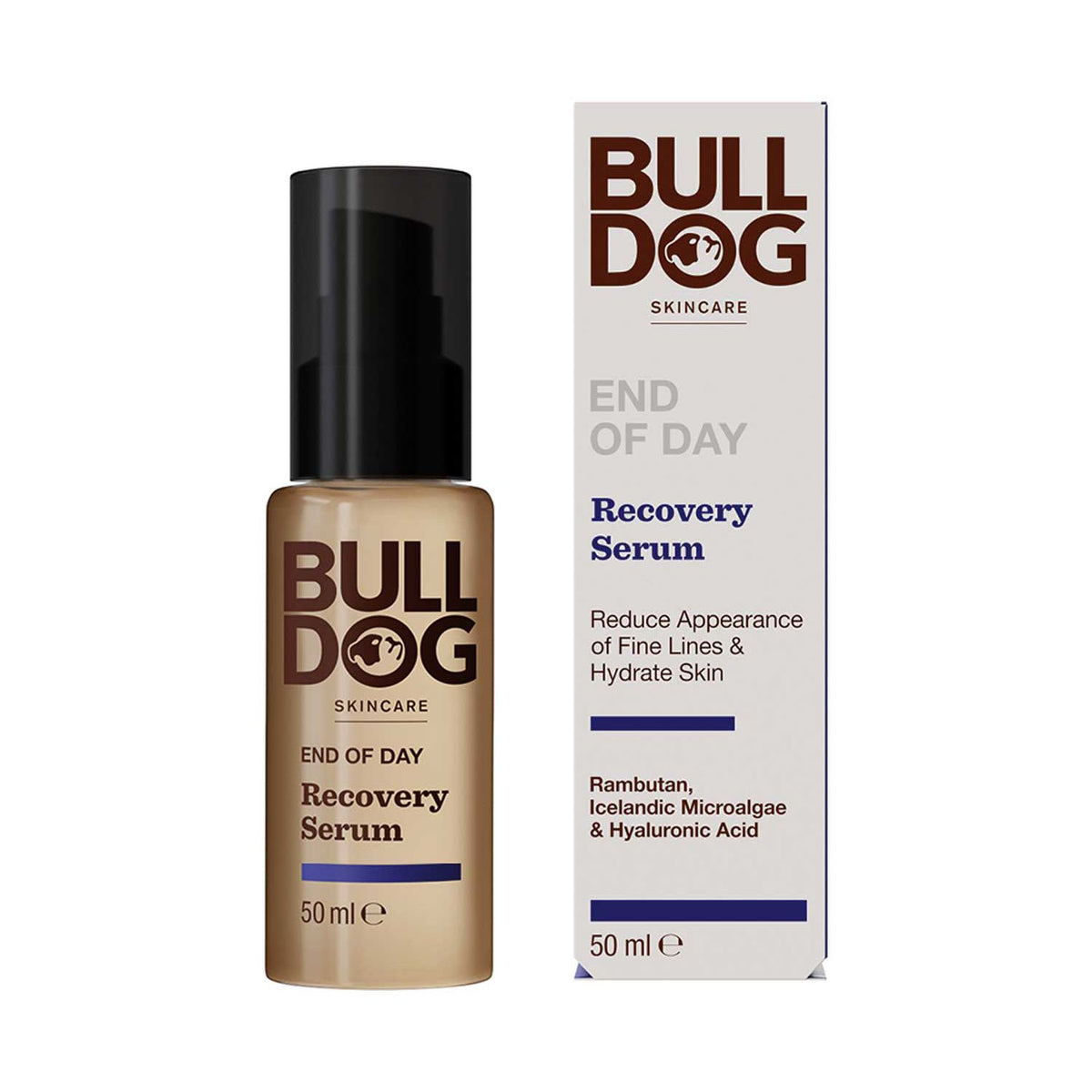 Bulldog Men's Face Moisturiser Recovery Serum 50ml - British product