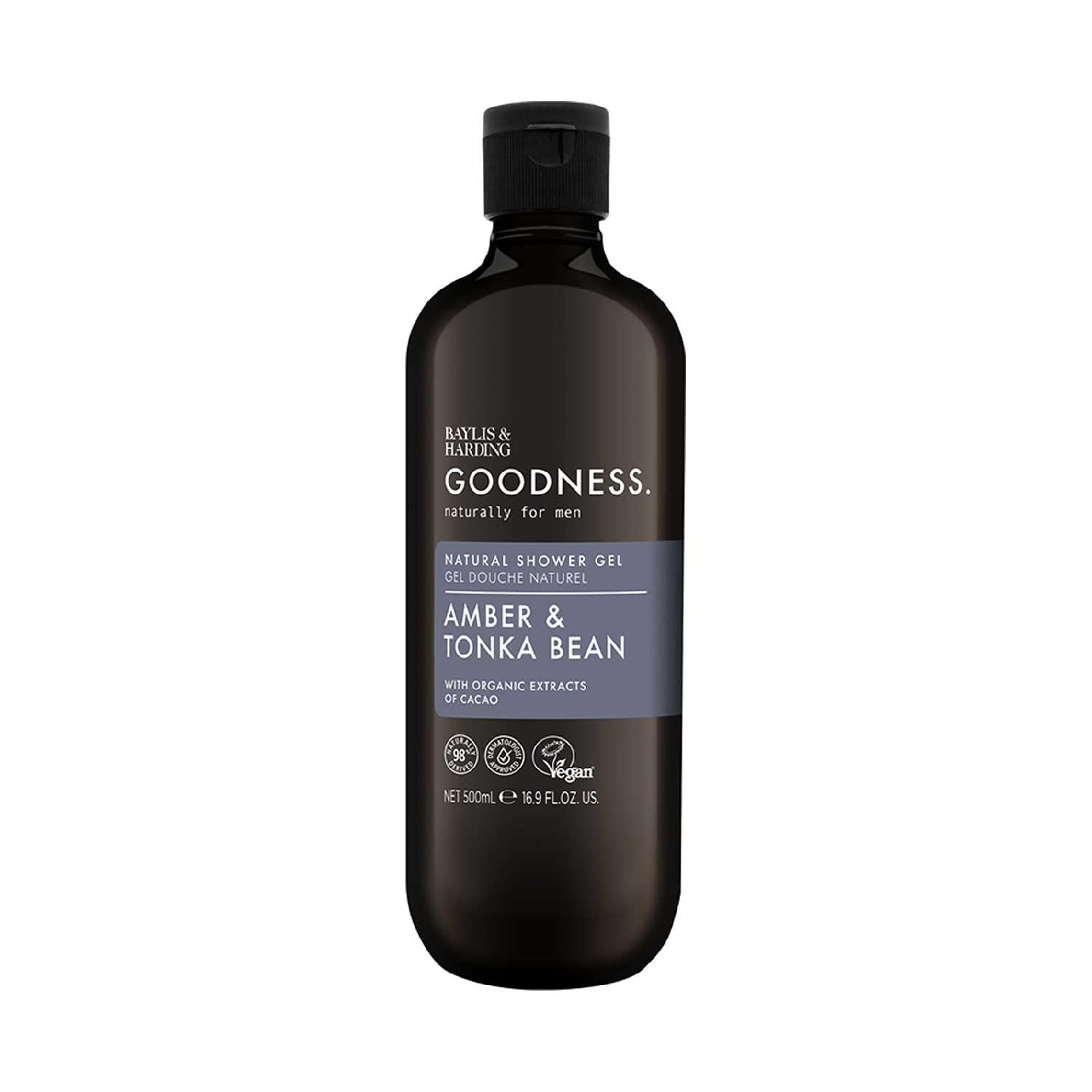 Baylis & Harding Goodness Amber & Tonka Bean Natural Shower Gel 500ml