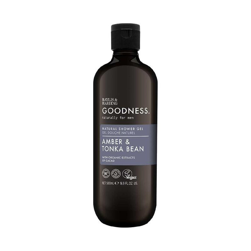 Baylis & Harding Goodness Amber & Tonka Bean Natural Shower Gel 500ml