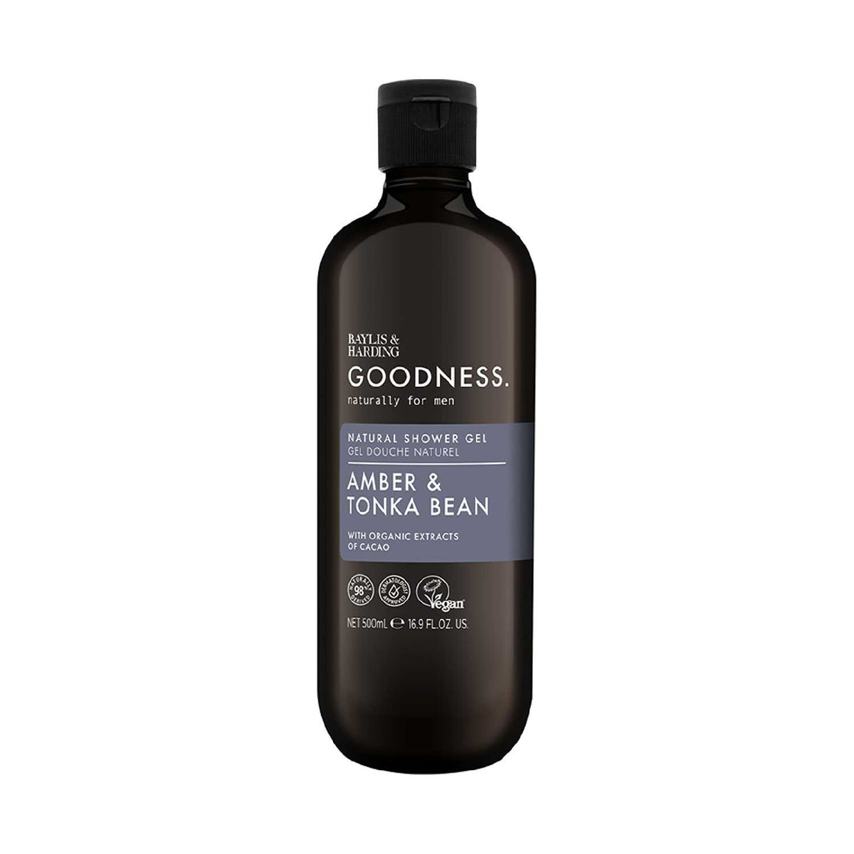 Baylis & Harding Goodness Amber & Tonka Bean Natural Shower Gel 500ml