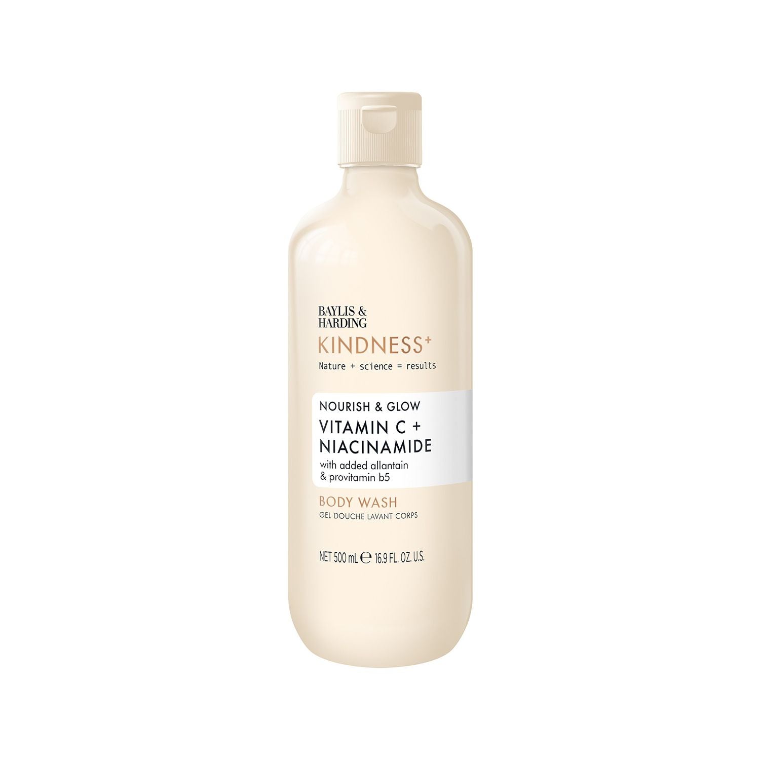 Baylis & Harding Kindness+ Vitamin C & Niacinamide 500ml Cleanse & Glow Body Wash
