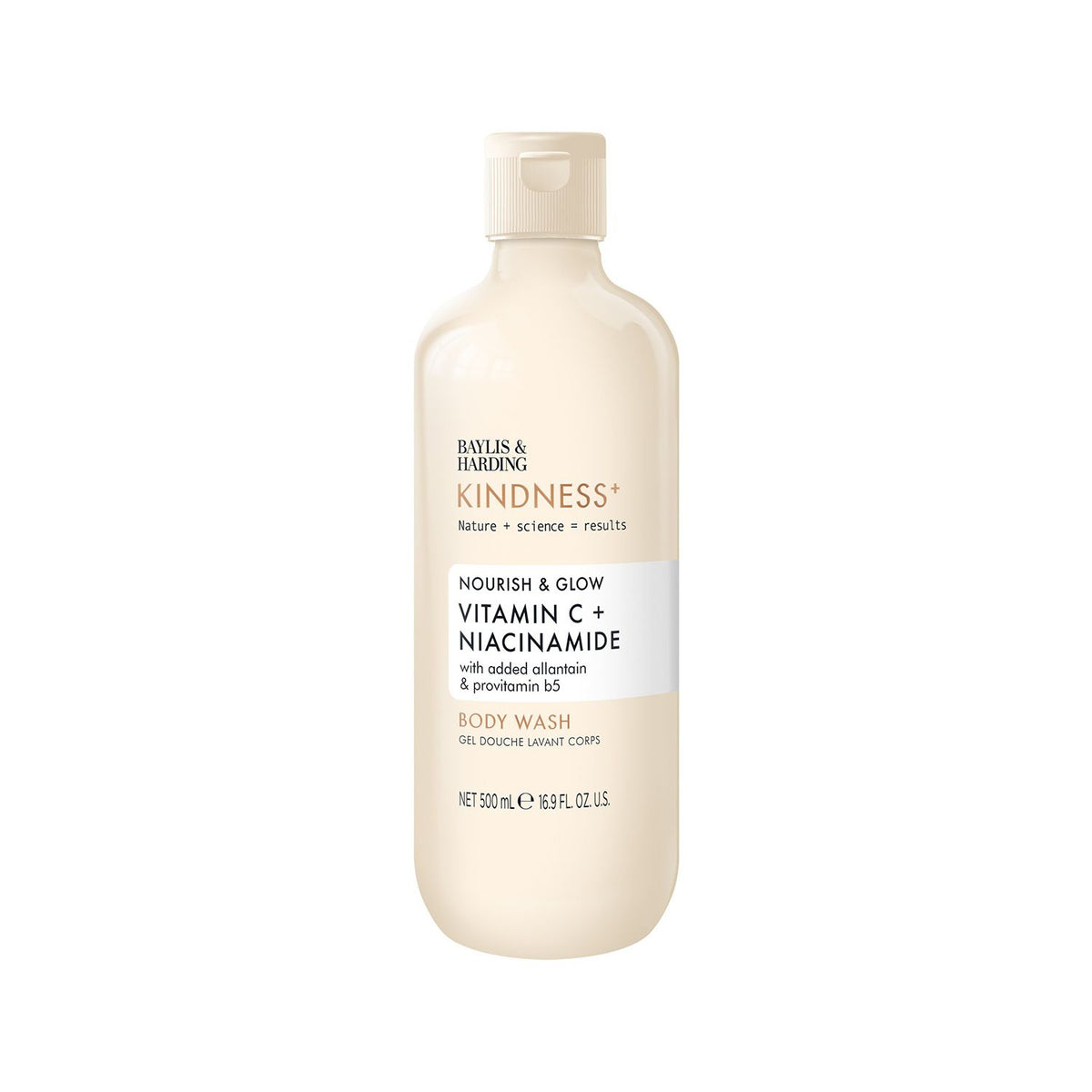 Baylis & Harding Kindness+ Vitamin C & Niacinamide 500ml Cleanse & Glow Body Wash