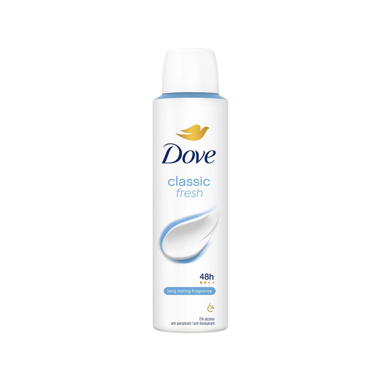 Dove anti-perspirant aerosol Classic 150ml, imported from the UK