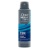 Dove Men+Care Advanced Clean Comfort 72hr Anti-Perspirant Deodorant with Triple Action Sweat & Odour Protection Technology 150ml