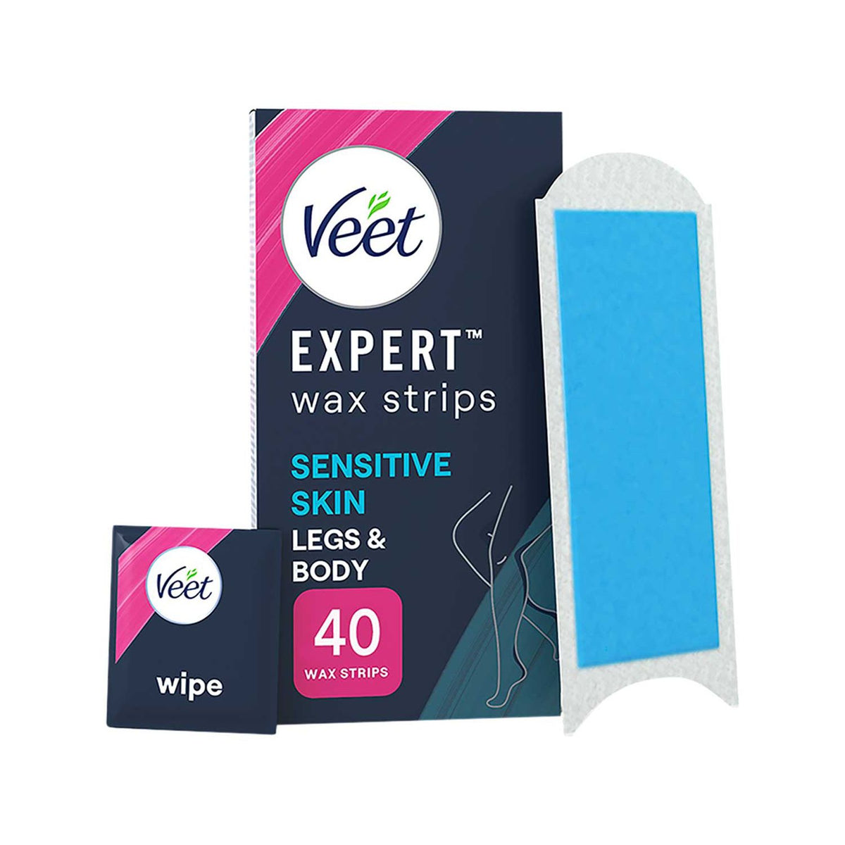 Veet Expert wax strips sensitive 40s - British product
