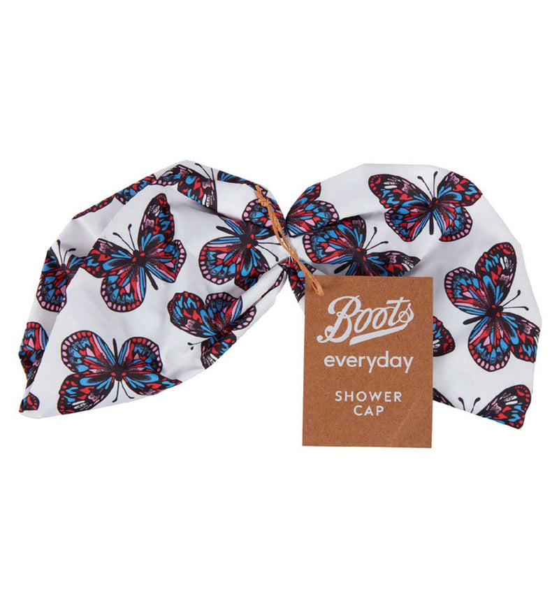 Boots shower cap print with concealed elastic - British product