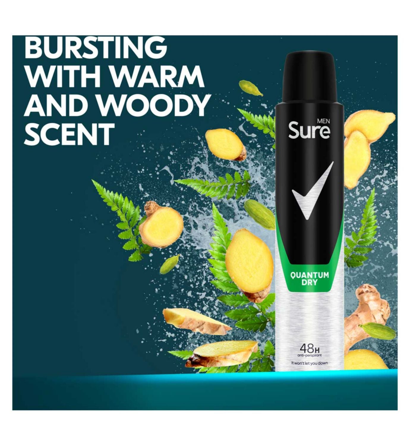 Sure Men Quantum Dry Antiperspirant Spray 200ml (British brand)