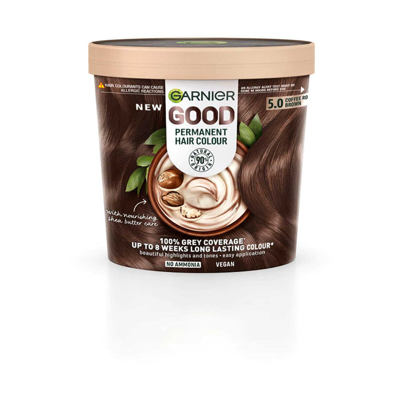 Garnier hair dye shade 5.0 Coffee Roast Brown, UK version