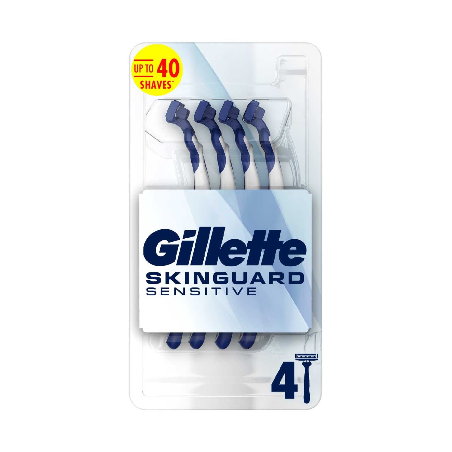 Gillette Skinguard Sensitive disposable razor x4, imported from the UK