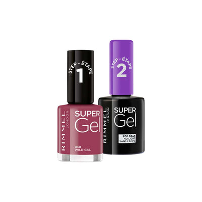 Boots Rimmel London Supergel Wild Gal and Topcoat Nail Polish Duo- Buy online at McGrocer