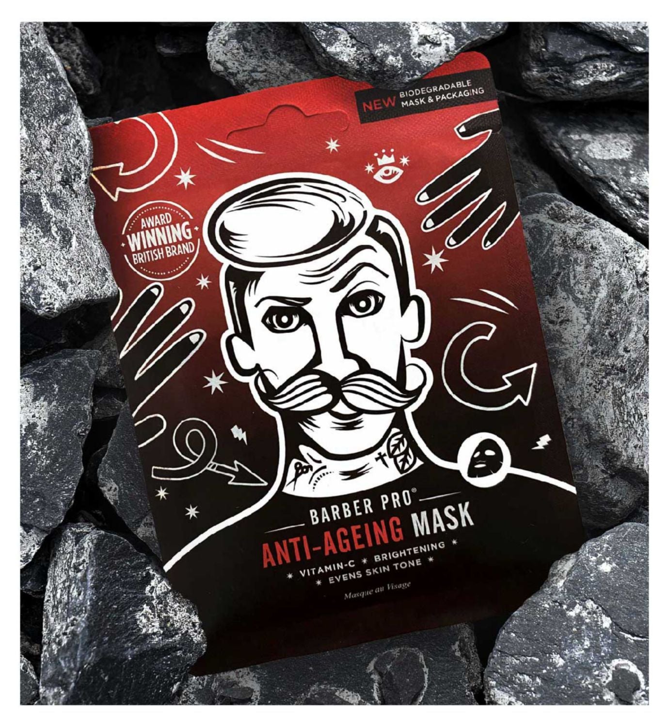 Barber Pro Anti-Ageing Vitamin C Sheet Mask - British product