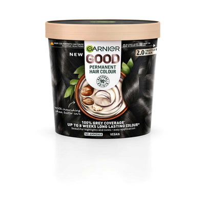 Boots Garnier GOOD Permanent Hair Dye (Shade: 2.0 Truffle Soft Black)- Buy online at McGrocer
