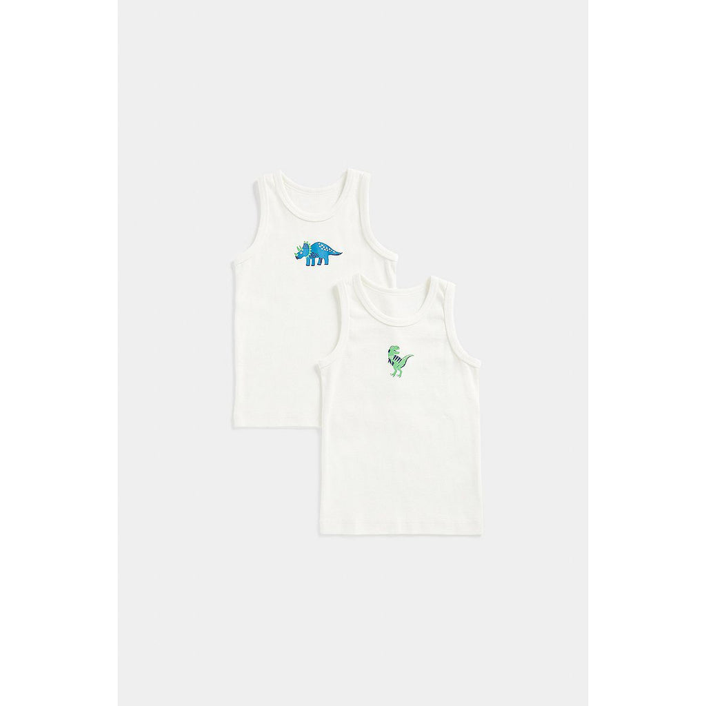 Mothercare Dino Sleeveless Vests - 2 Pack