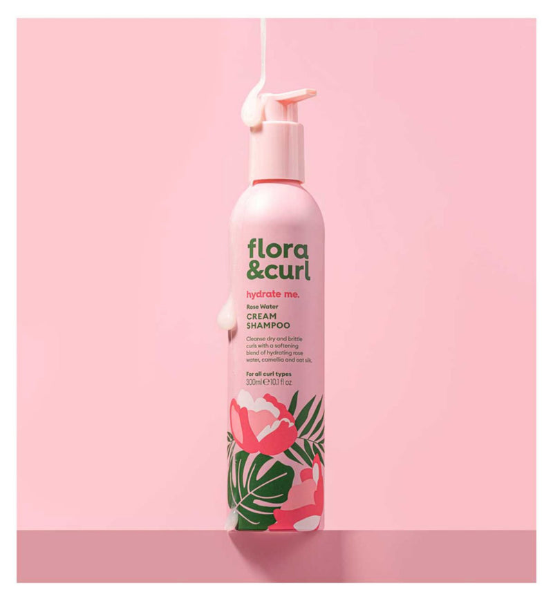 Flora & Curl rose water cream shampoo 300ml, UK version