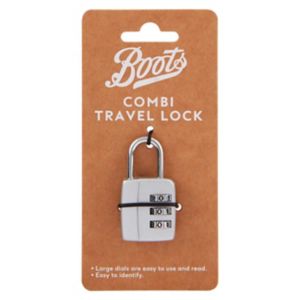 Boots Combi Travel Lock 3 digit combination imported from the UK
