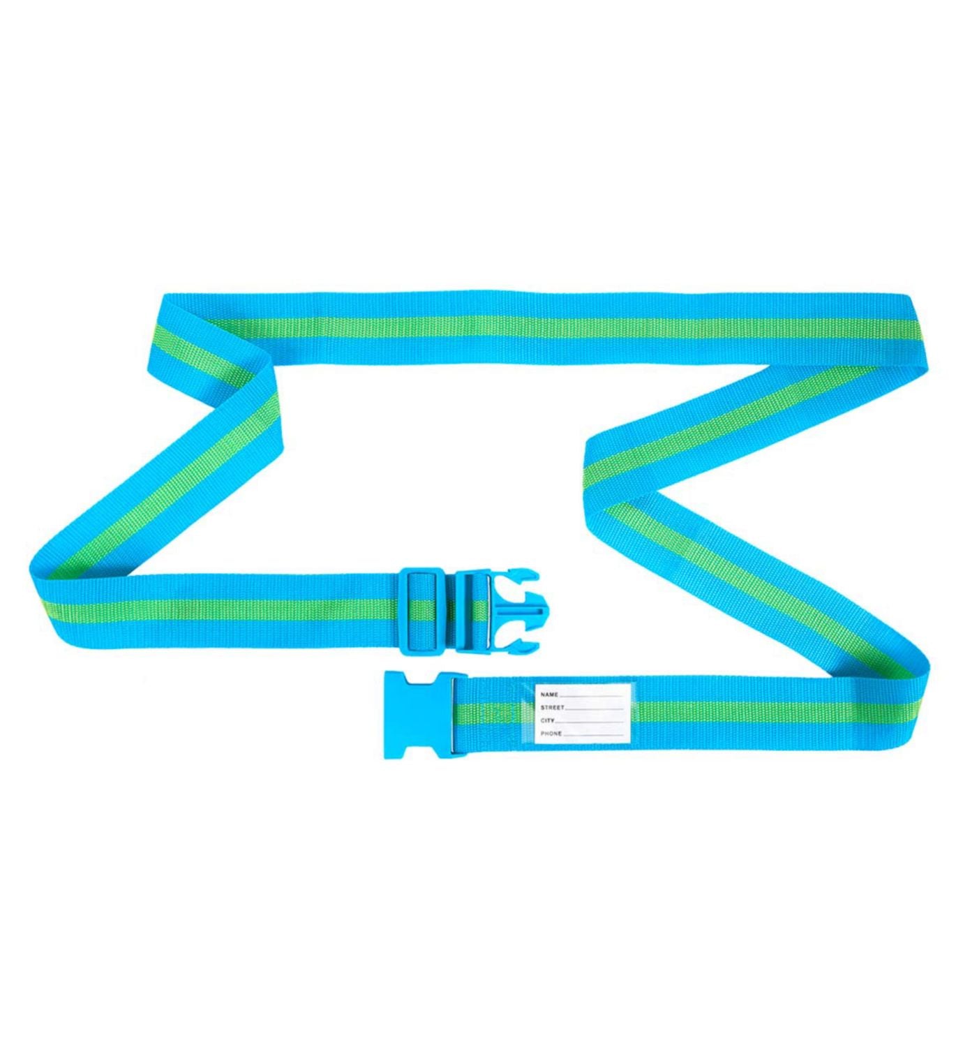 Boots luggage strap blue yellow (British brand)