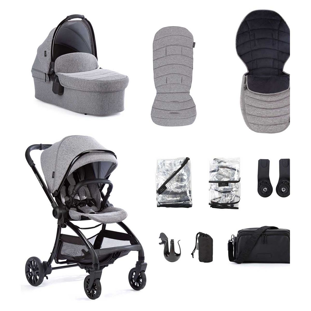 Junior Jones Aylo Essential Stroller Bundle – Grey Marl GOODS Boots   