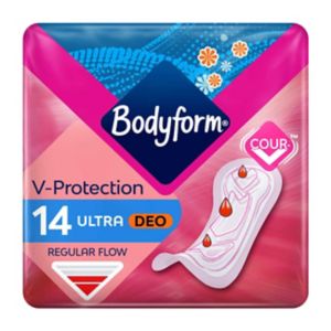 Bodyform Cour-V Damenbinden mit Ultra-Normalduft, 14er-Pack