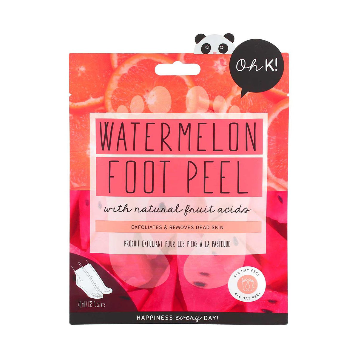 Oh K! Watermelon foot peel socks 40ml (British brand)