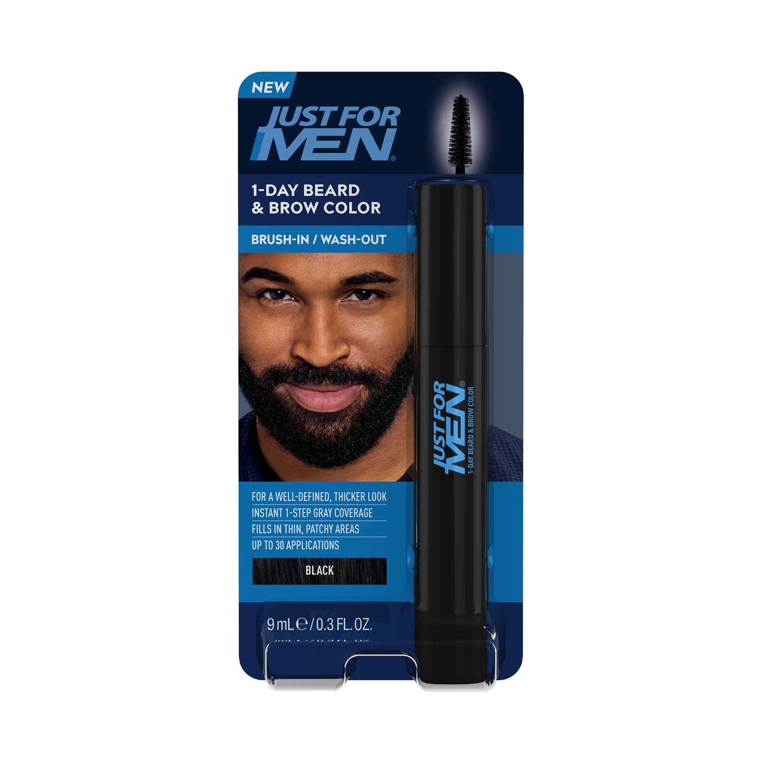 Just For Men 1-Day Beard & Brow Colour Black 9ml, UK version