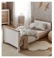 CuddleCo Ada Cot Bed White and Ash - British product
