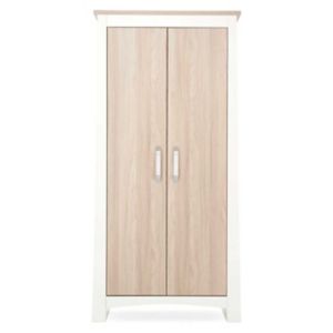 CuddleCo Ada 2-türiger Kinderzimmerschrank, Weiß-Esche