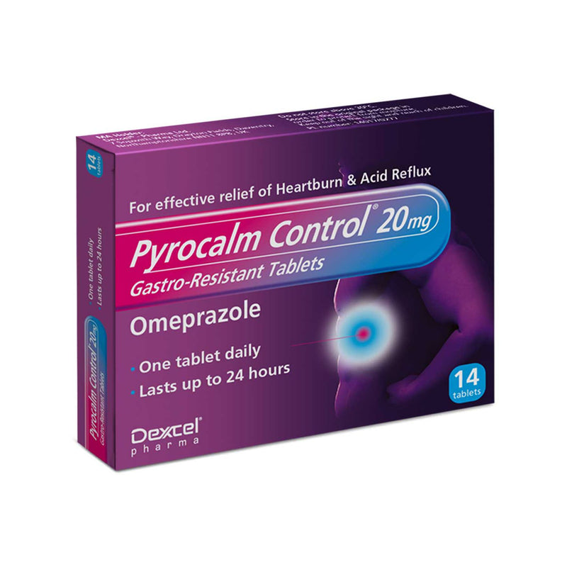 Pyrocalm Control 20mg gastro-resistant tablets 14 count, imported from the UK