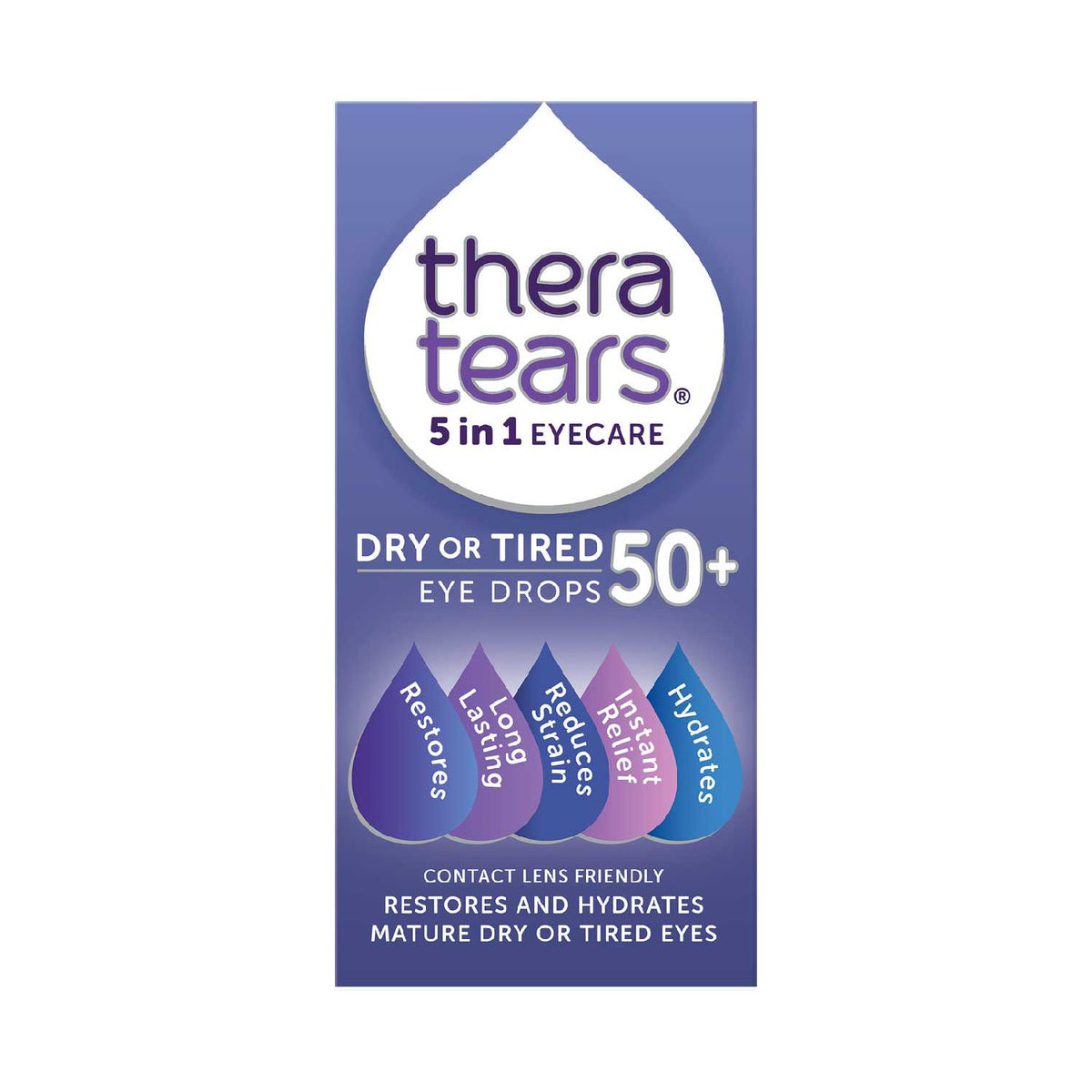 TheraTears Eye Drops Dry or Tired 50+ 10ml (British brand)