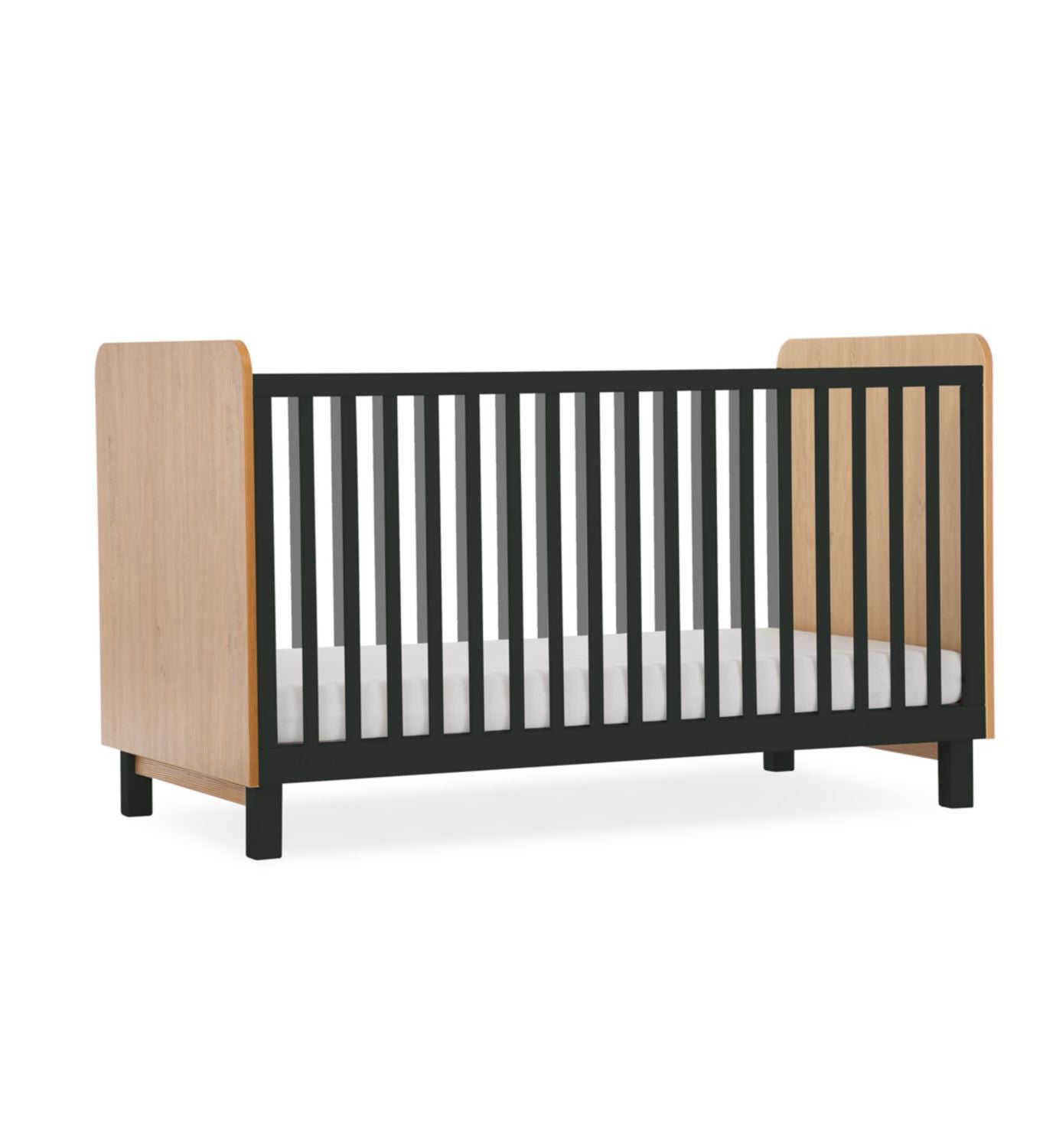 CuddleCo Rafi cot bed oak black finish - British product