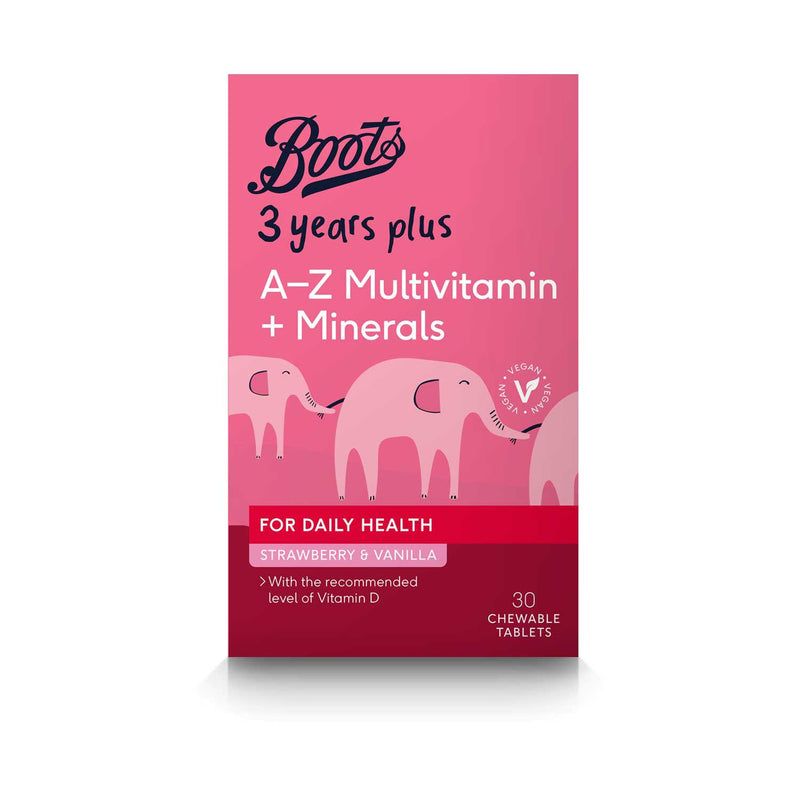 Boots 3 Years Plus Multivitamin Chewable Tablets 30 pack - British product