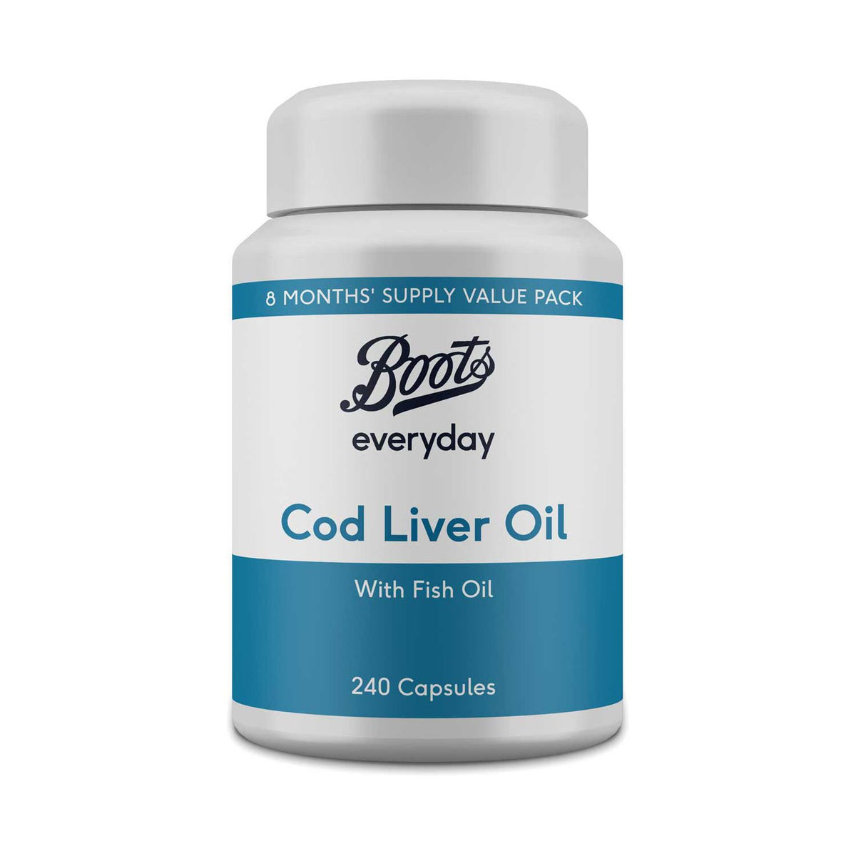 Boots Everyday Cod Liver Oil 240 Capsules - British product