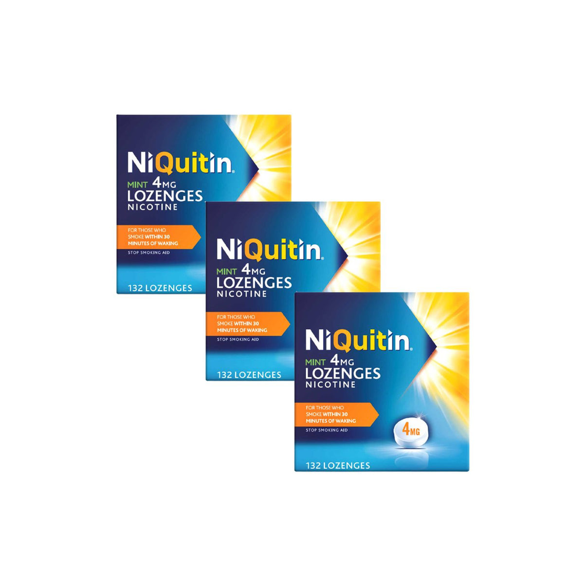NiQuitin nicotine lozenges 4mg XL 396 lozenges, imported from the UK