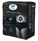 Boots Staydry Underwear Black Medium - British product