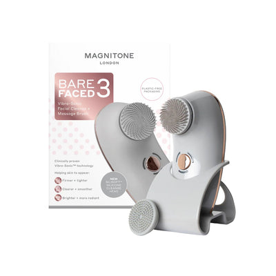 Boots MAGNITONE BareFaced3 Vibra-Sonic Facial Cleanse and Massage Brush- Buy online at McGrocer