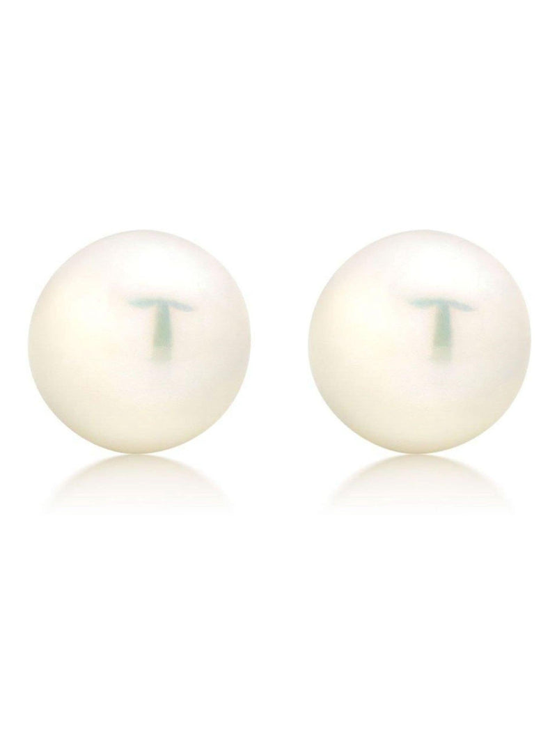 Beaverbrooks freshwater cultured pearl earrings in cream white, 8mm size - British product