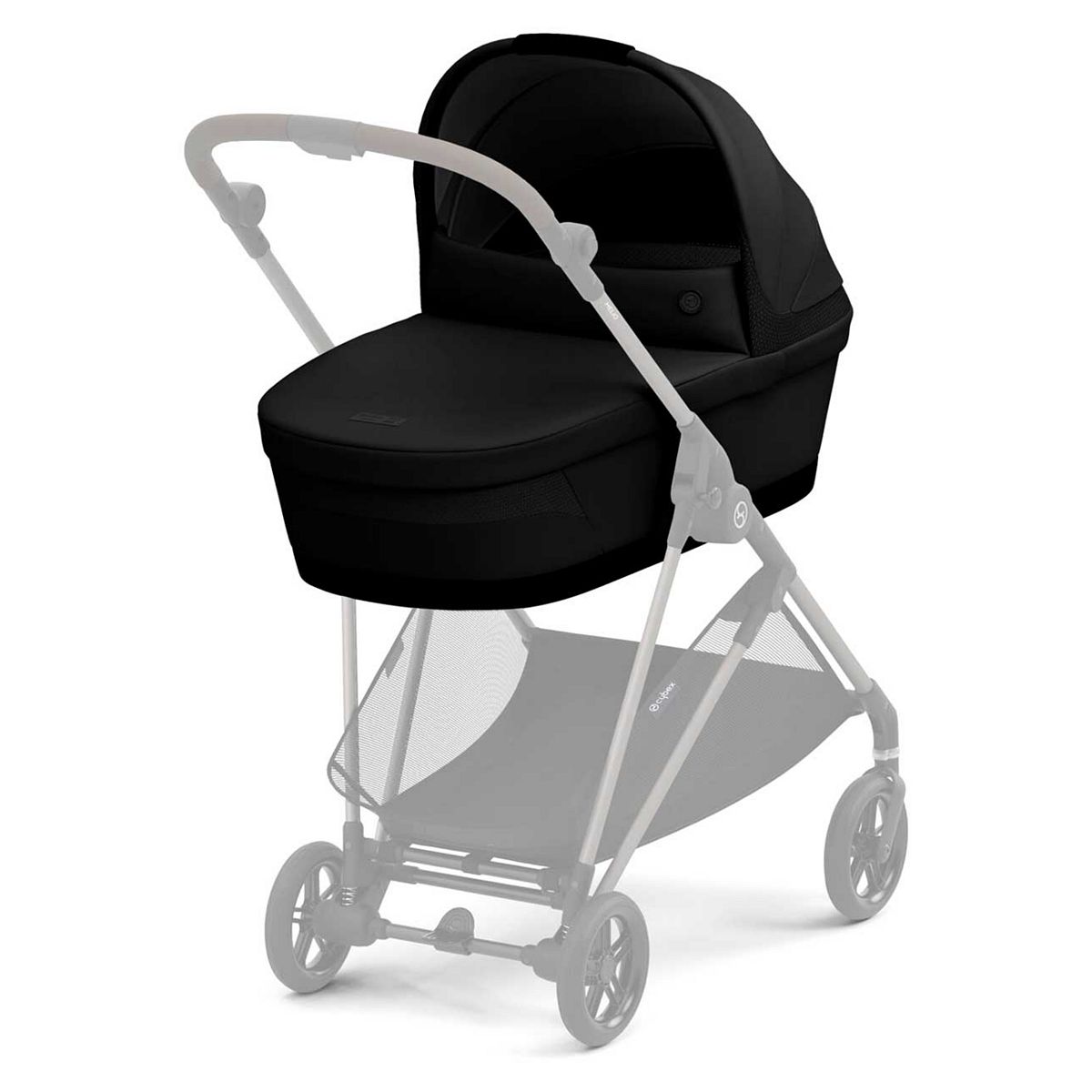 Cybex Melio Pushchair Carrycot 2023 - Moon Black GOODS Boots   