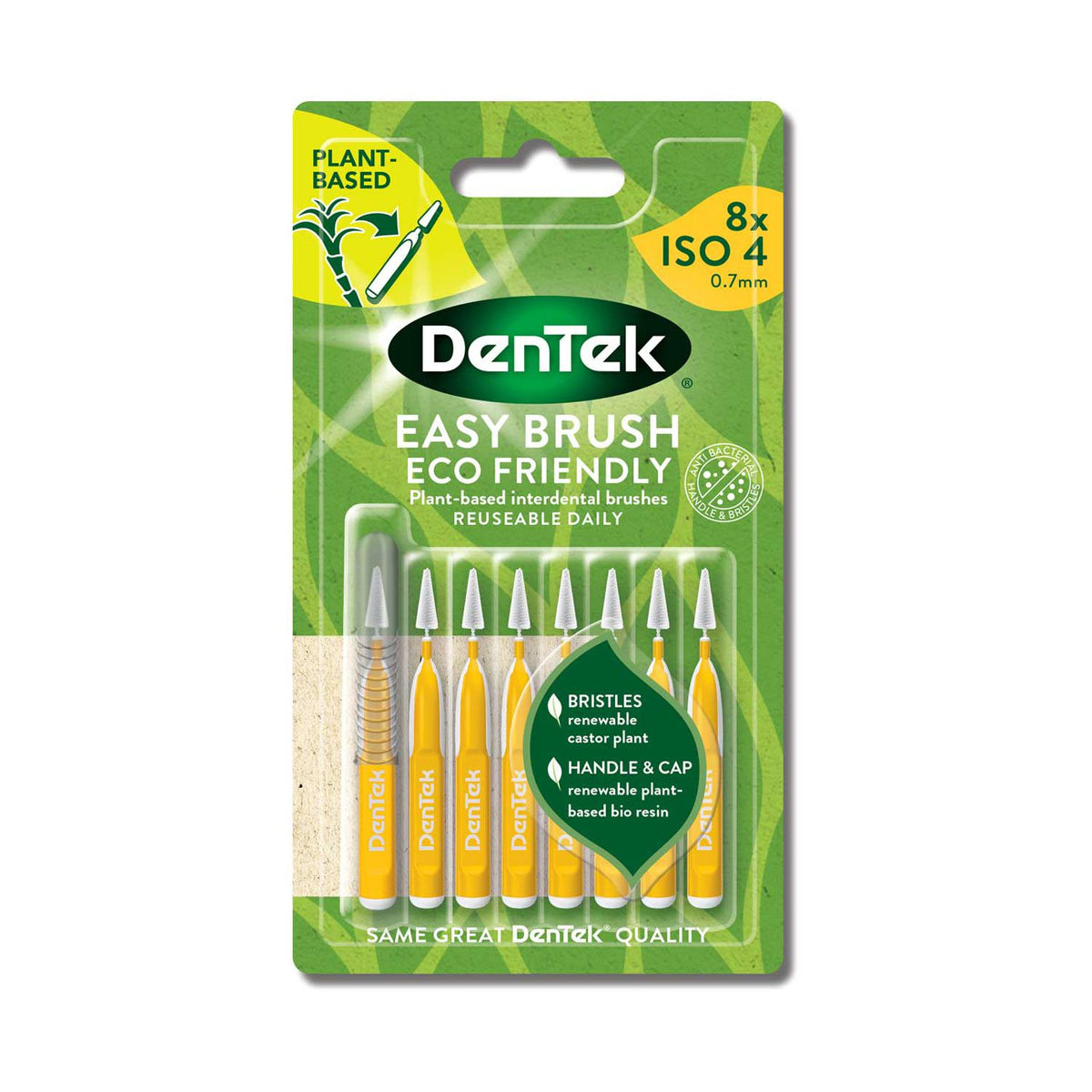 DenTek Easy Brush Eco Friendly Interdental Brushes 8 pack - British product